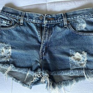 Levi's 517 Ripped Jean Shorts